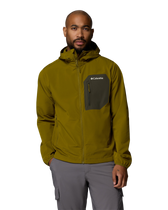 The Columbia Mens Tall Heights™ III Hooded Softshell Jacket in Mossy Green & Greenscape