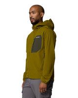 The Columbia Mens Tall Heights™ III Hooded Softshell Jacket in Mossy Green & Greenscape