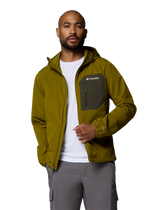 The Columbia Mens Tall Heights™ III Hooded Softshell Jacket in Mossy Green & Greenscape