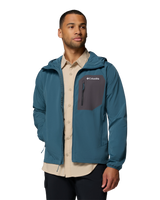 The Columbia Mens Tall Heights™ III Hooded Softshell Jacket in Everblue & Shark