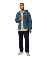 The Columbia Mens Tall Heights™ III Hooded Softshell Jacket in Everblue & Shark