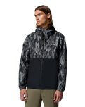 The Columbia Mens Spire Valley™ Novelty Windbreaker Jacket in Black Treebark & Black