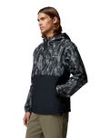 The Columbia Mens Spire Valley™ Novelty Windbreaker Jacket in Black Treebark & Black