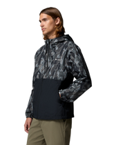 The Columbia Mens Spire Valley™ Novelty Windbreaker Jacket in Black Treebark & Black