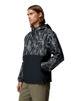 The Columbia Mens Spire Valley™ Novelty Windbreaker Jacket in Black Treebark & Black