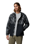 The Columbia Mens Spire Valley™ Novelty Windbreaker Jacket in Black Treebark & Black