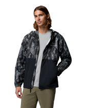 The Columbia Mens Spire Valley™ Novelty Windbreaker Jacket in Black Treebark & Black
