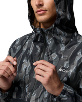 The Columbia Mens Spire Valley™ Novelty Windbreaker Jacket in Black Treebark & Black