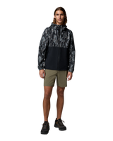 The Columbia Mens Spire Valley™ Novelty Windbreaker Jacket in Black Treebark & Black