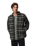 The Columbia Mens Hunter Arch™ Shirt Jacket in Greenscape Track Plaid