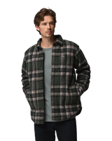 The Columbia Mens Hunter Arch™ Shirt Jacket in Greenscape Track Plaid
