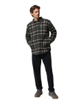 The Columbia Mens Hunter Arch™ Shirt Jacket in Greenscape Track Plaid