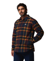 The Columbia Mens Hunter Arch™ Shirt Jacket in Collegiate Navy Track Plaid