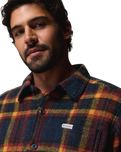 The Columbia Mens Hunter Arch™ Shirt Jacket in Collegiate Navy Track Plaid