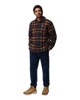 The Columbia Mens Hunter Arch™ Shirt Jacket in Collegiate Navy Track Plaid
