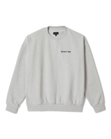 The Brixton Mens Embroidered Heavyweight Crew Sweatshirt in Heather Grey Ash