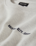 The Brixton Mens Embroidered Heavyweight Crew Sweatshirt in Heather Grey Ash