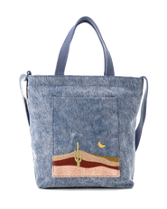 Mini Icon Tote Bag in Denim