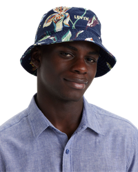 The Levi's® Womens Headline Bucket Hat in Navy Blue