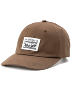 The Levi's® Mens Relaxed Dad Heritage Cap in Dark Brown
