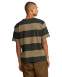 The RVCA Mens Kevin "Spanky" Long Stripe T-Shirt in Mushroom