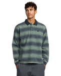 The RVCA Mens Kevin "Spanky" Long Polo Shirt in Balsam Green