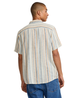 The RVCA Mens Exotica Stripe Shirt in Natural