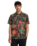 The RVCA Mens Tapestry Shirt in Black