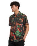 The RVCA Mens Tapestry Shirt in Black