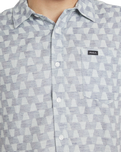 The RVCA Mens Va Monogram Shirt in Vintage Navy