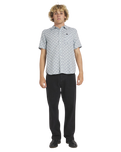The RVCA Mens Va Monogram Shirt in Vintage Navy