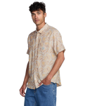 The RVCA Mens Exotica II Shirt in Natural