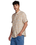 The RVCA Mens Exotica II Shirt in Natural