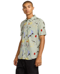 The RVCA Mens Craft Shirt in Green Tea