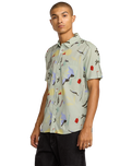 The RVCA Mens Craft Shirt in Green Tea