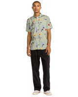 The RVCA Mens Craft Shirt in Green Tea