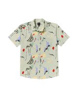 The RVCA Mens Craft Shirt in Green Tea