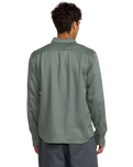 The RVCA Mens Vacancy Utility Shirt in Jade