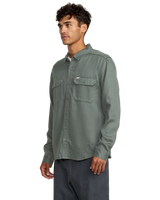 The RVCA Mens Vacancy Utility Shirt in Jade