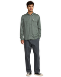 The RVCA Mens Vacancy Utility Shirt in Jade