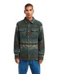 The RVCA Mens Dayshift Blanket Flannel Shirt in Hunter Green