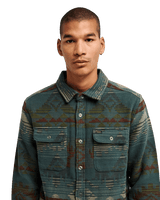 The RVCA Mens Dayshift Blanket Flannel Shirt in Hunter Green