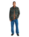 The RVCA Mens Dayshift Blanket Flannel Shirt in Hunter Green