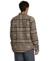 The RVCA Mens Dayshift Blanket Flannel Shirt in Mushroom