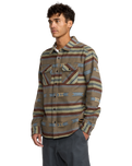 The RVCA Mens Dayshift Blanket Flannel Shirt in Mushroom