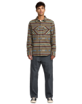 The RVCA Mens Dayshift Blanket Flannel Shirt in Mushroom