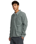 The RVCA Mens Adams Overshirt in Lead