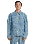 The RVCA Mens Boro Dayshift Jacket in Bleached Indigo