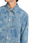 The RVCA Mens Boro Dayshift Jacket in Bleached Indigo