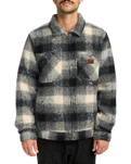 The RVCA Mens Dayshift Flannel Jacket in Black